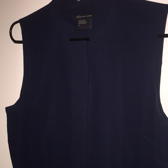Armani Exchange navy pleated dress - Picture 4 of 6